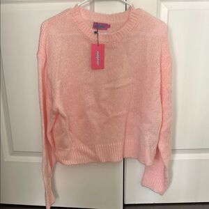 Edikted Pink Cropped Sweater